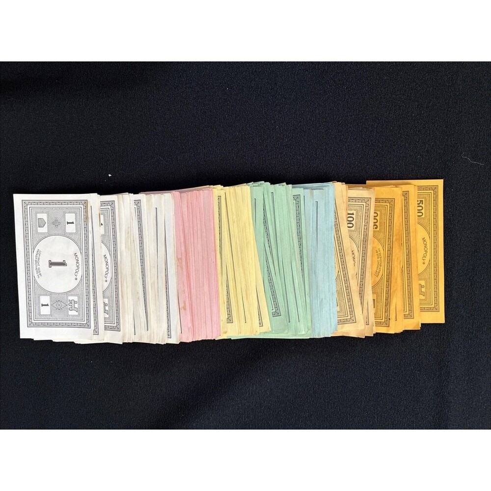 1973 Monopoly Board Game Replacement Paper Money Cash Dollars Bills Currency